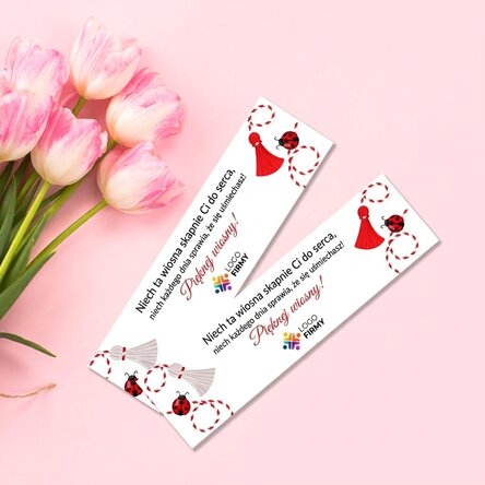 Spersonalizowana zakładka z logo i napisem