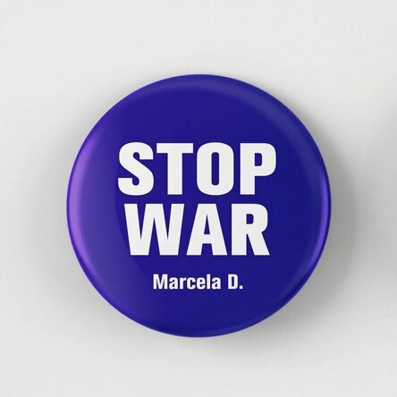 Spersonalizowana plakietka z imieniem – STOP WAR