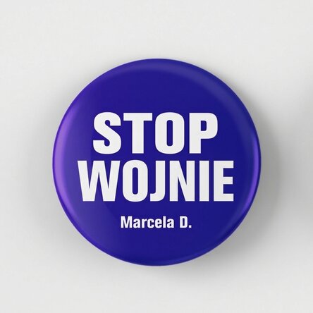 Spersonalizowana plakietka z imieniem – STOP WAR