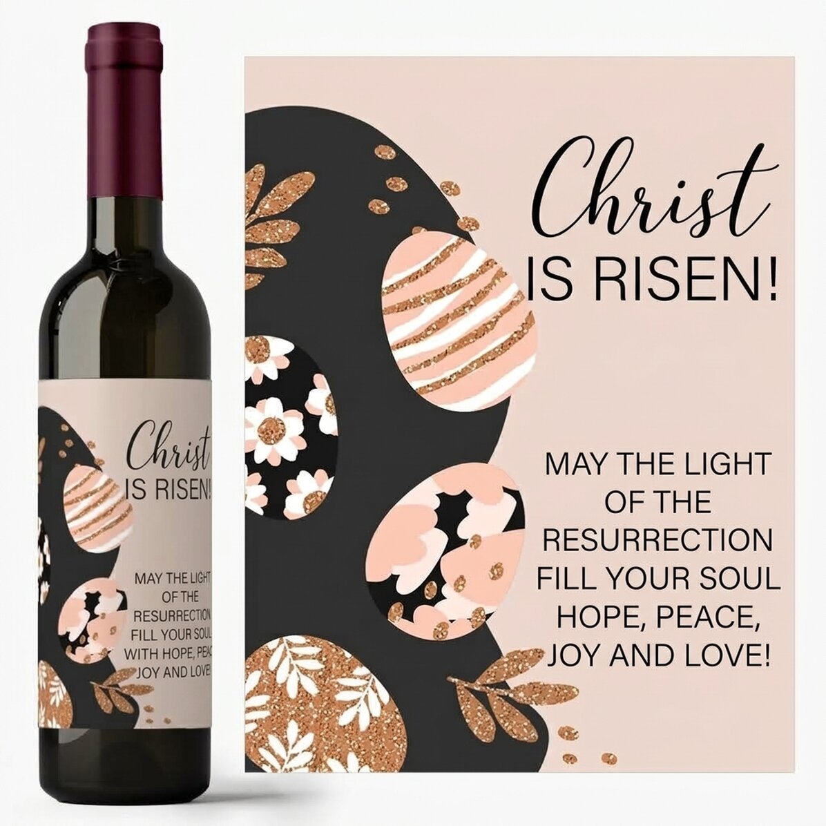 Wino z indywidualnym napisem – Easter eggs
