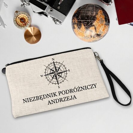 Zestaw akcesoriów dla mężczyzn z personalizowanym napisem – zestaw przetrwania w podróży