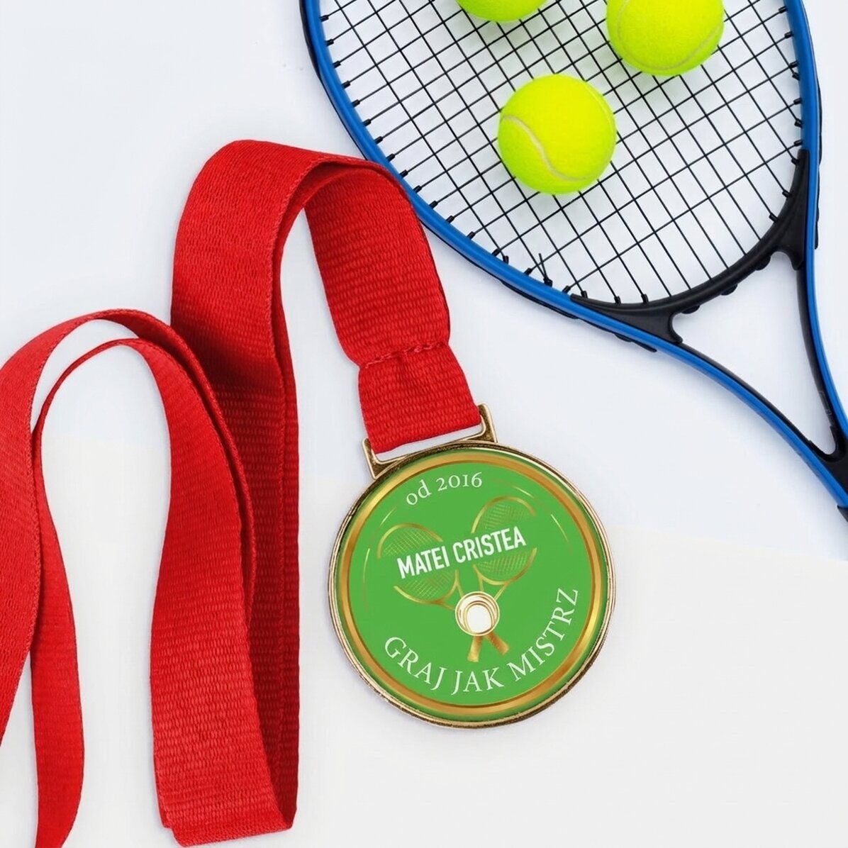 Spersonalizowany medal z napisem – Tenis