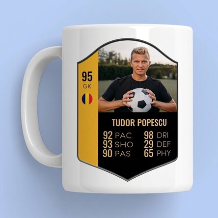Spersonalizowany kubek ze zdjęciem i napisem – Karta FIFA