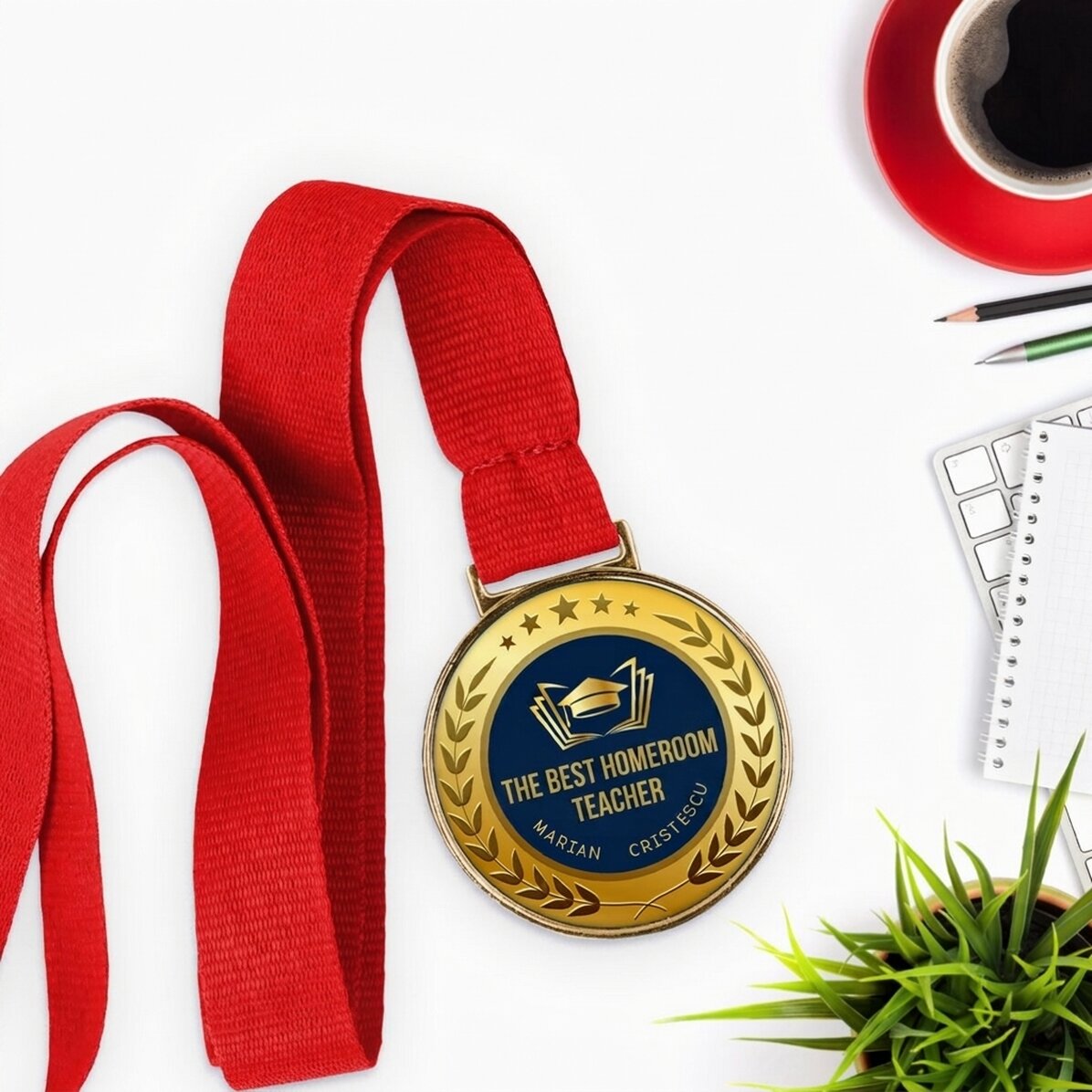 Spersonalizowany medal z napisem – Najlepszy wychowawca klasy