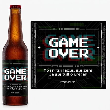 Piwo z indywidualnym nadrukiem – Game Over