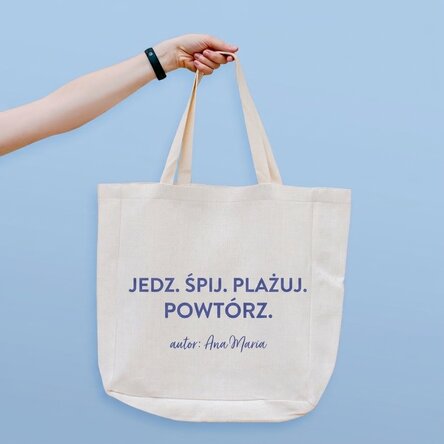 Spersonalizowana torba plażowa z napisem – Beach. Repeat