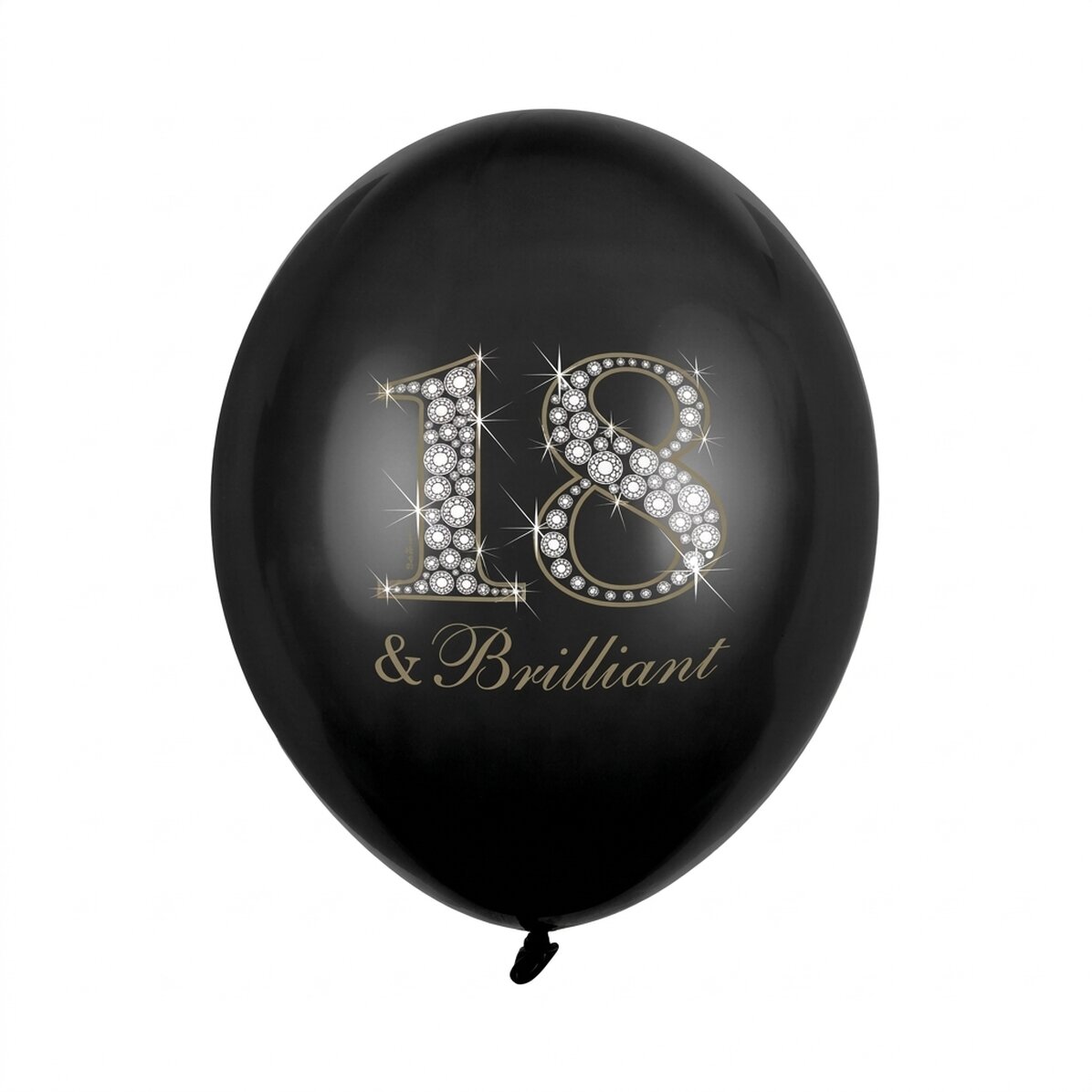 Zestaw 6 balonów urodzinowych z okazji pełnoletności – 18 & Brilliant