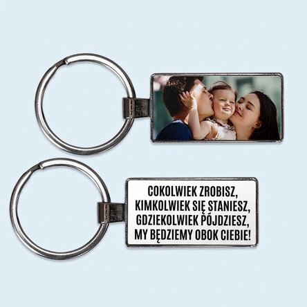 Spersonalizowany brelok ze zdjęciem i napisem