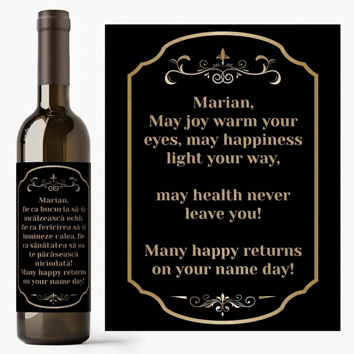 Wino z indywidualnym napisem