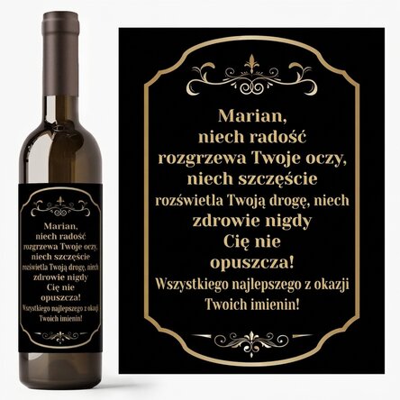 Wino z indywidualnym napisem