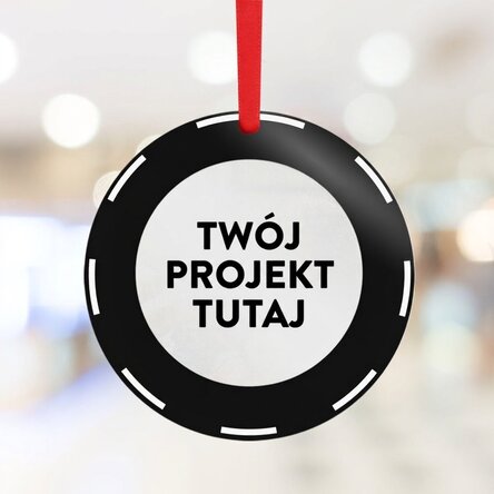 Okrągła ozdoba z Twoim własnym nadrukiem