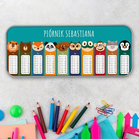 Spersonalizowany piórnik z napisem – Tabela mnożenia