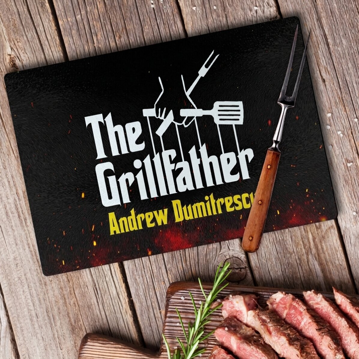 Spersonalizowany rozbijacz do szkła z napisem – The Grillfather