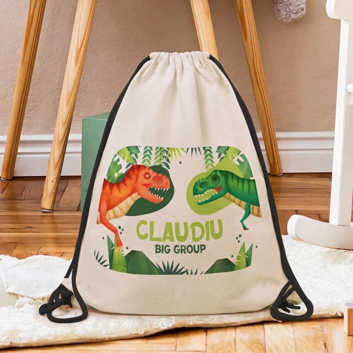Plecak z indywidualnym nadrukiem – dinozaur T-Rex