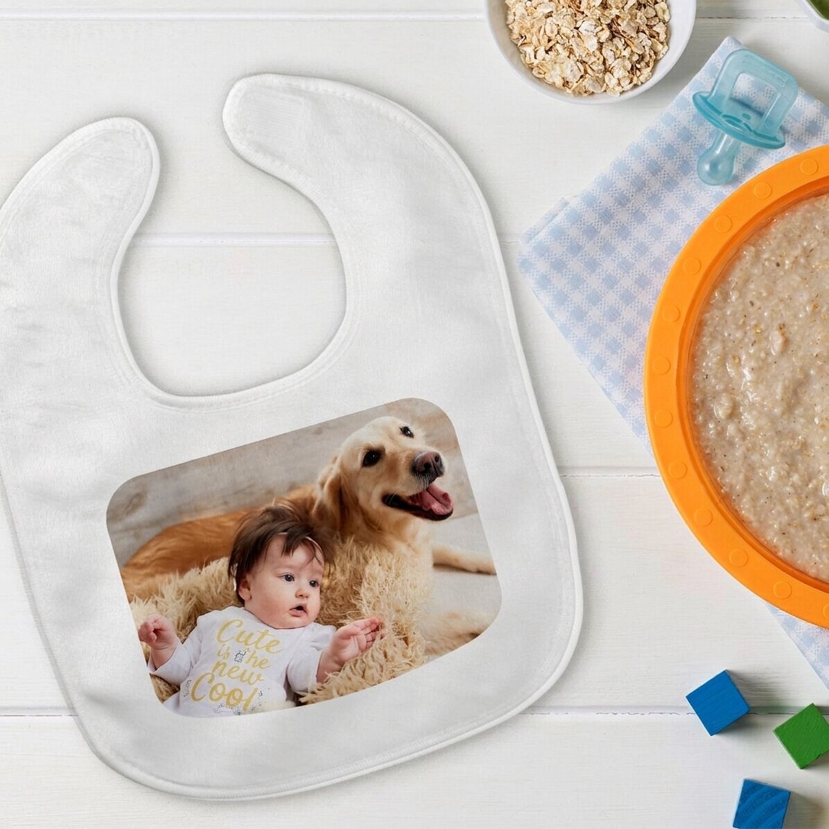 Śliniak z personalizowanym nadrukiem ze zdjęciem