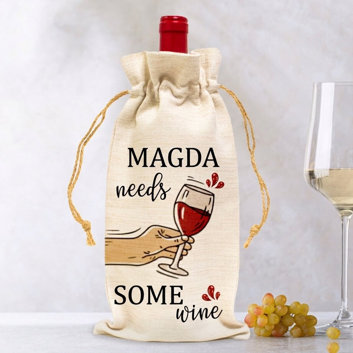 Spersonalizowana torebka na butelkę wina – Need some wine