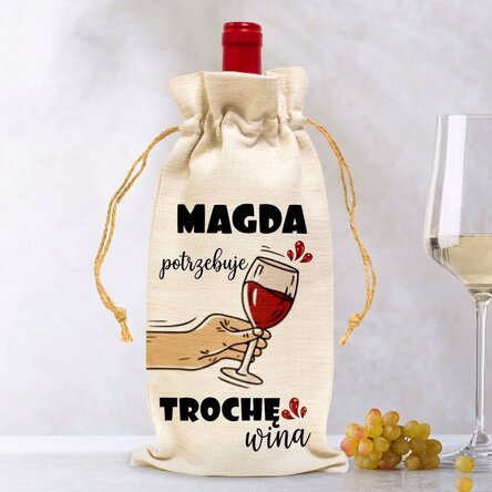 Spersonalizowana torebka na butelkę wina – Need some wine