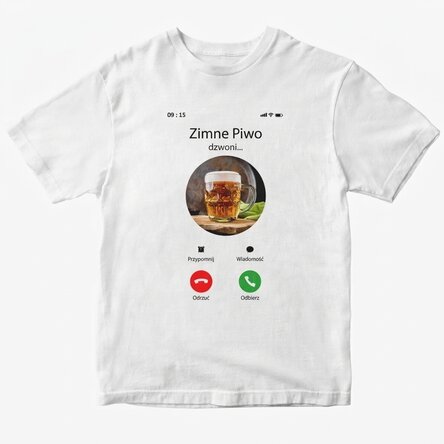 Koszulka z własnym zdjęciem i napisem – Incoming call