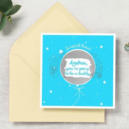 Personalised scratch card with surprise message