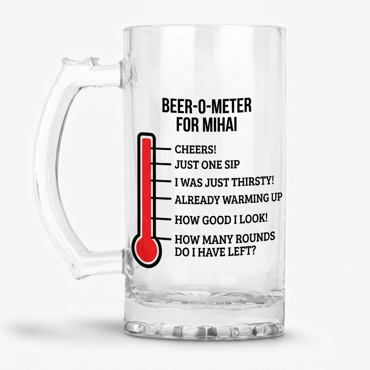 Kufel do piwa z indywidualnym napisem – Beer-o-meter