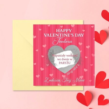 Spersonalizowana karta do zdrapania z napisem – Love