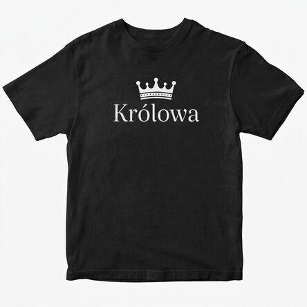 Koszulka bawełniana z indywidualnym nadrukiem – King & Queen