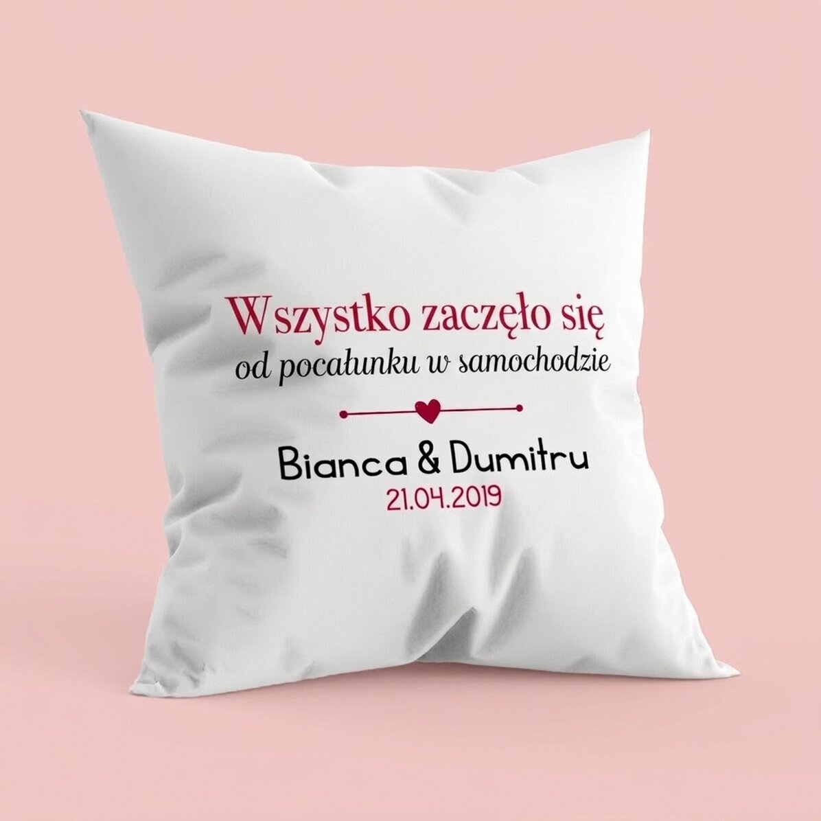 Spersonalizowana poduszka z napisem – Where it all began