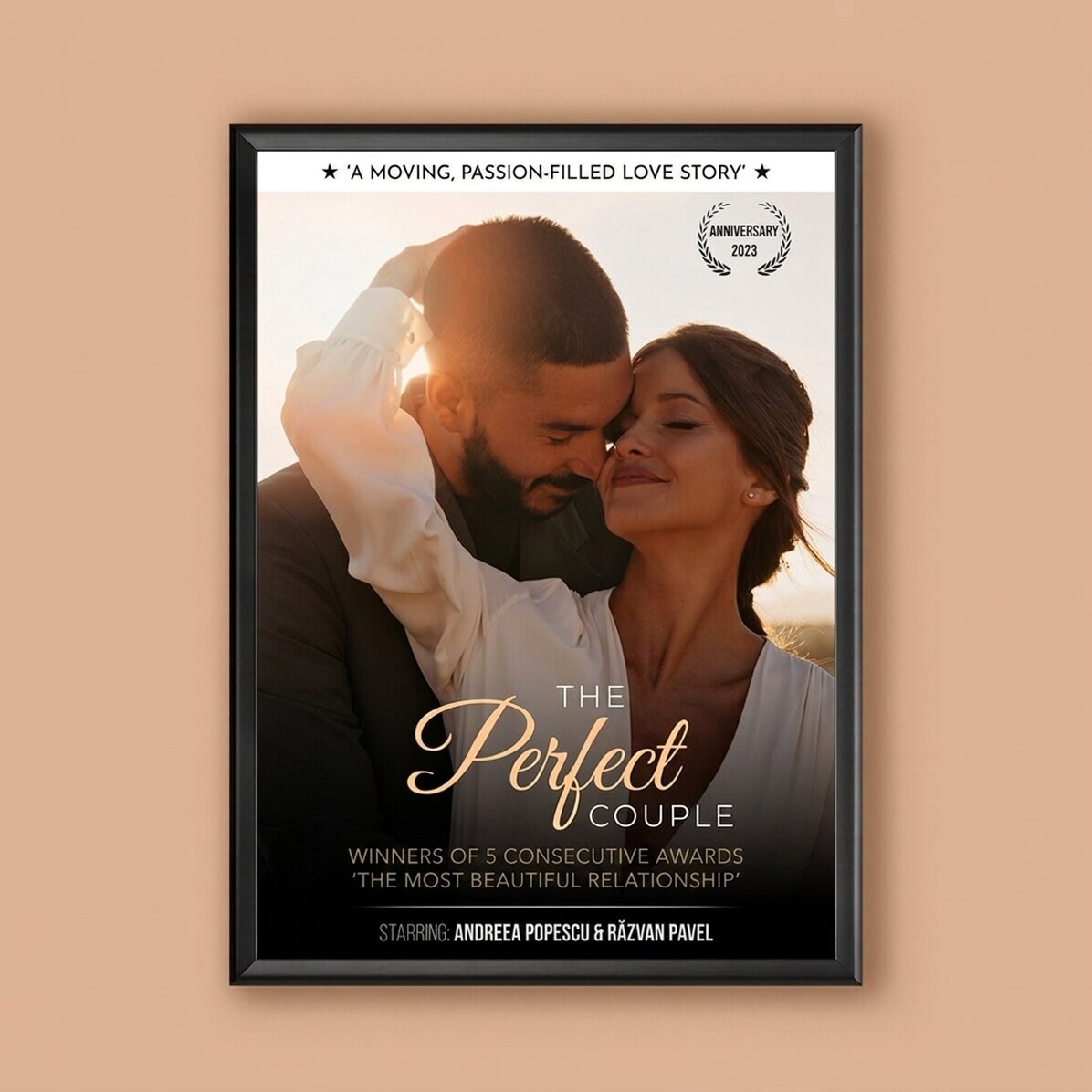 Spersonalizowany obrazek ze zdjęciem i napisem – plakat filmowy