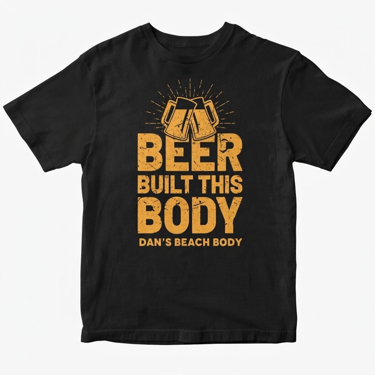 Bawełniana koszulka z nadrukiem – „Beer Built This Body”