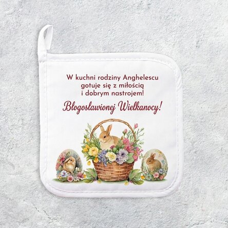 Spersonalizowana podstawka pod gorący garnek z napisem – Wielkanocne króliczki