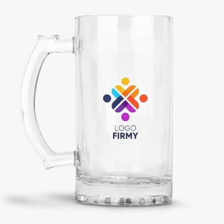 Kufel do piwa z nadrukowanym logo