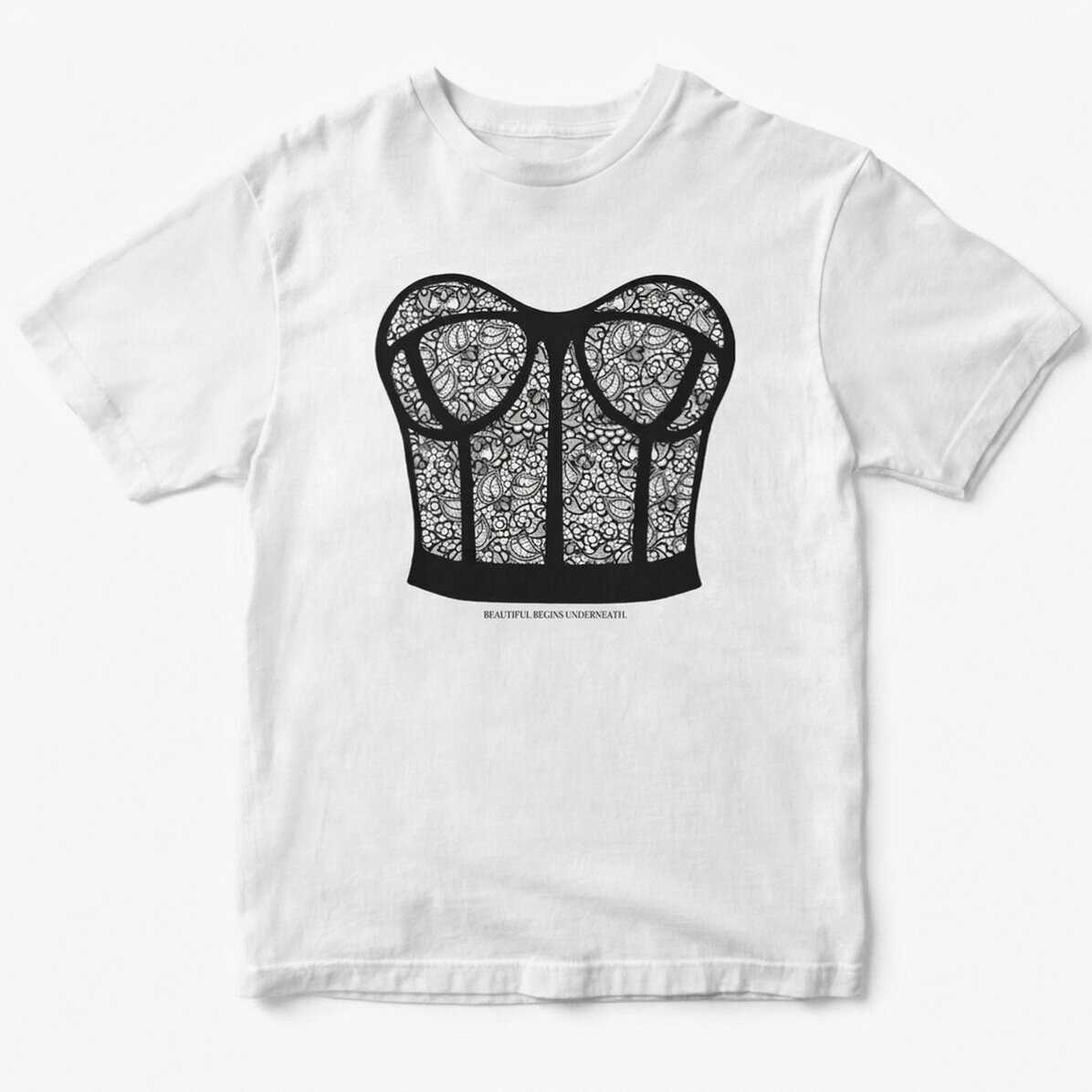 Bawełniana koszulka z nadrukiem – Corset