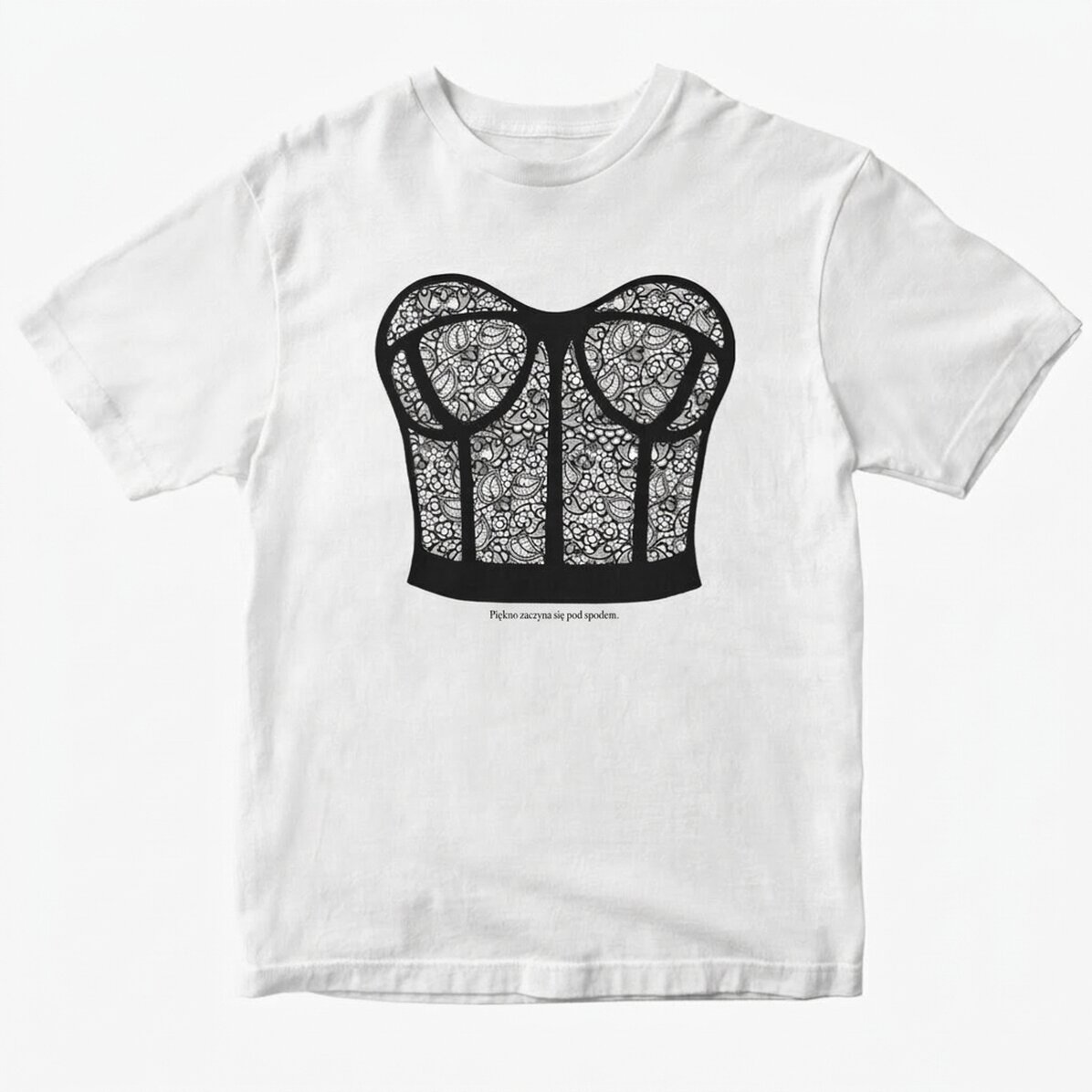Bawełniana koszulka z nadrukiem – Corset