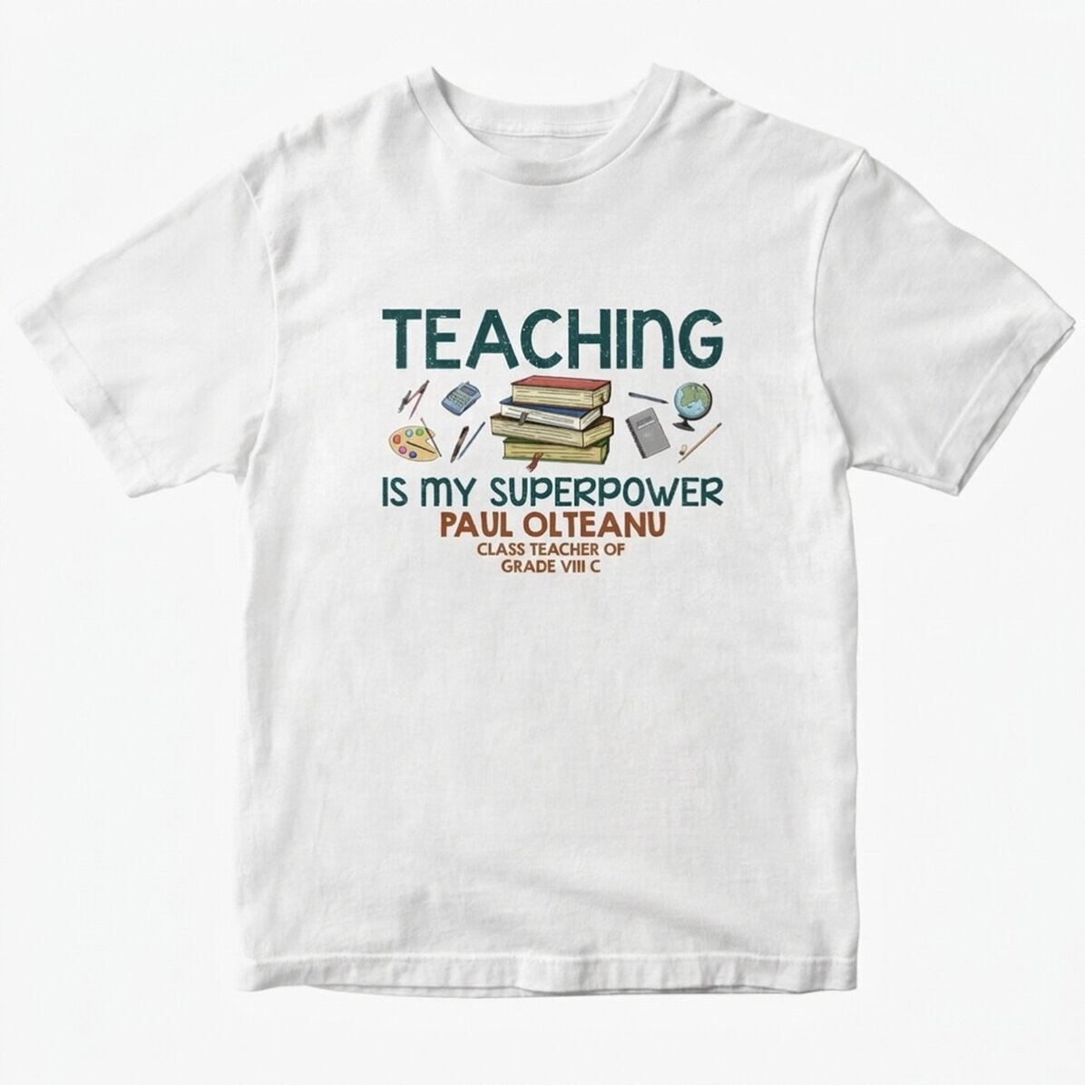 Koszulka bawełniana z nadrukiem – „Teaching is my superpower”