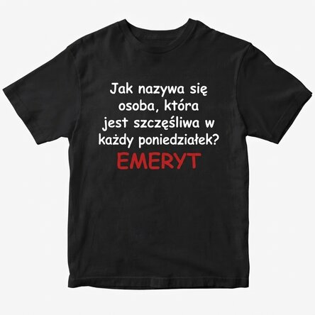 Bawełniana koszulka z nadrukiem – Emeryt