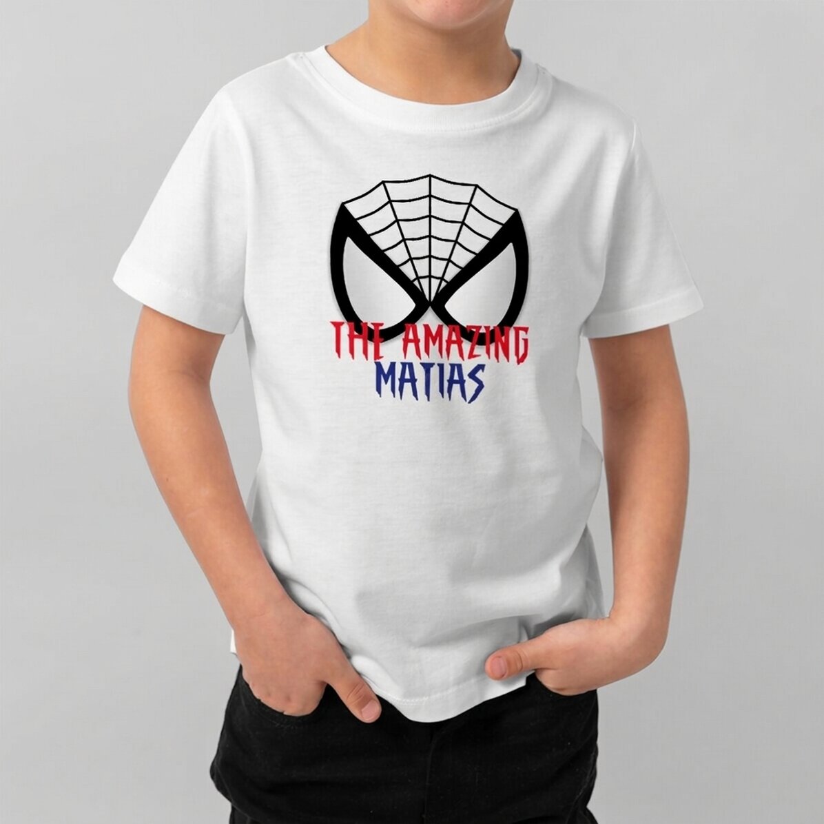 Bawełniana koszulka dla dzieci z nadrukiem – The Amazing Spider Kid