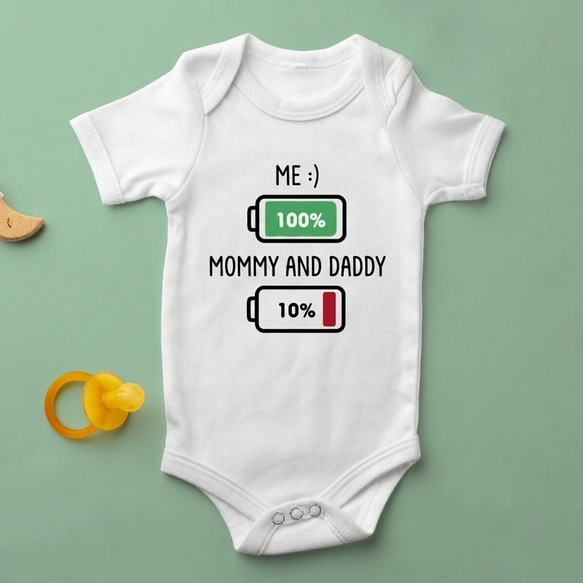 Body niemowlęce z indywidualnym nadrukiem – Baterie