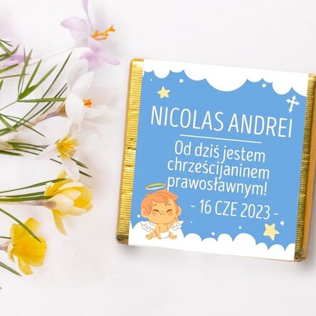 Mini czekoladka z personalizowaną dedykacją – od dzisiaj jestem chrześcijaninem