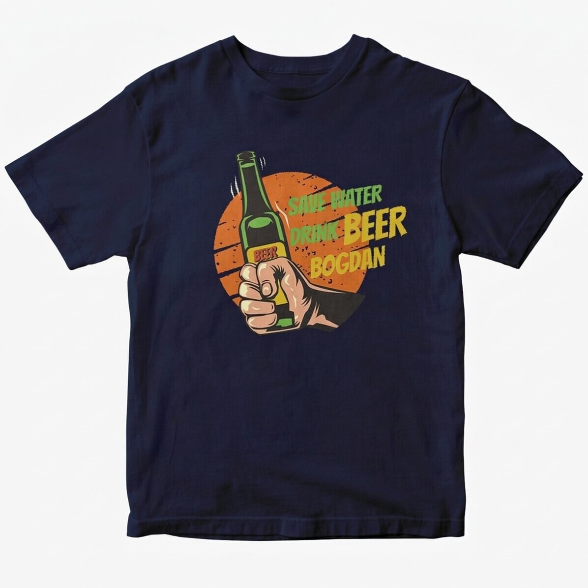 Bawełniana koszulka z nadrukiem – „Save water, drink beer”