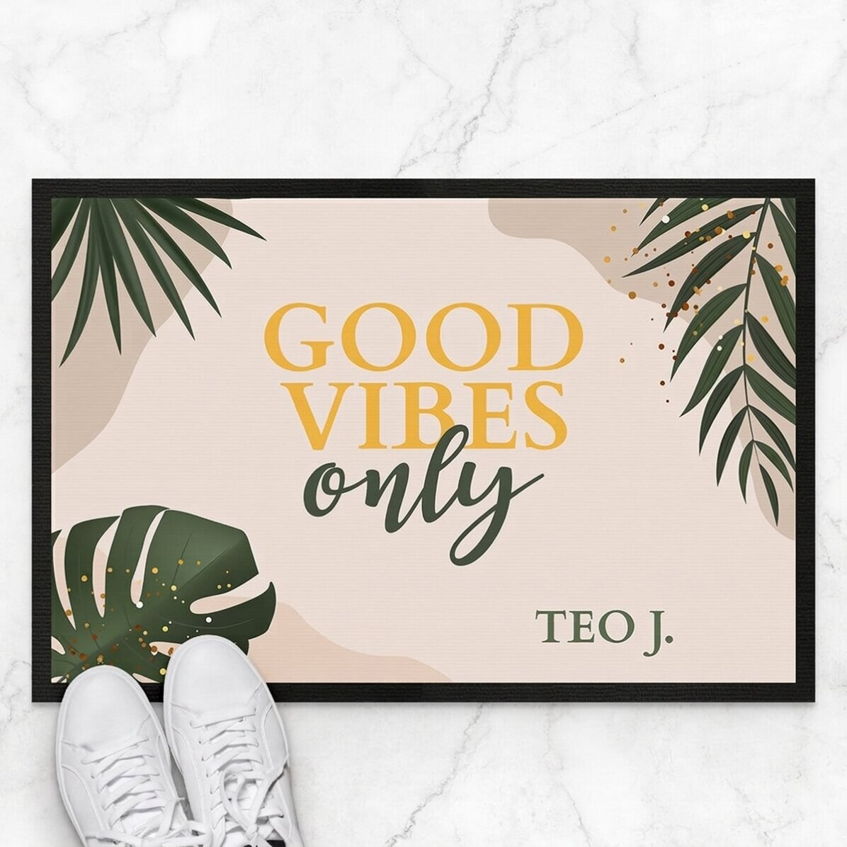 Spersonalizowana wycieraczka z napisem – Good vibes