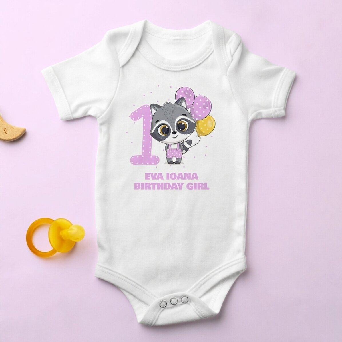 Body dla dzieci z imieniem i datą urodzin – Birthday