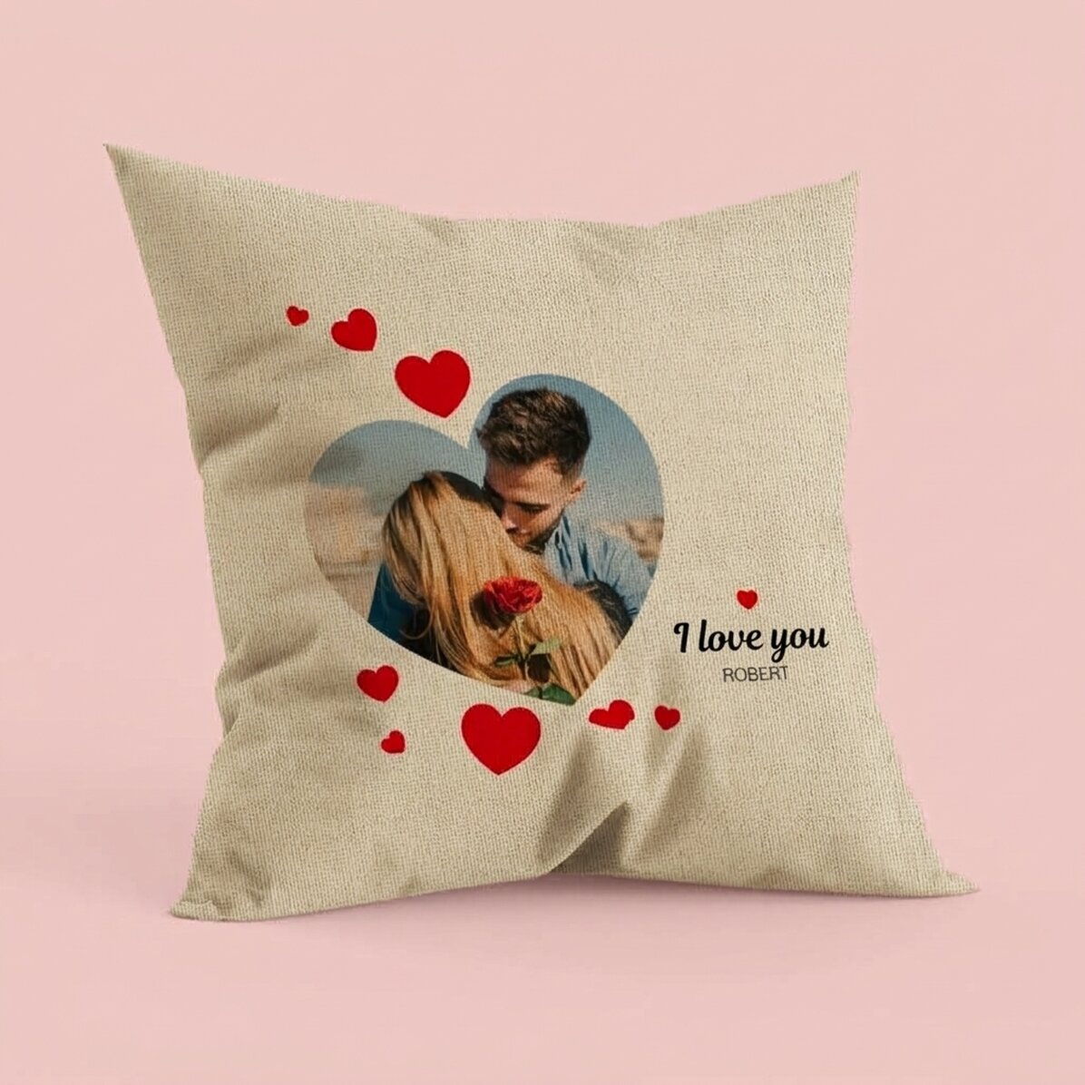 Spersonalizowana poduszka ze zdjęciem – P.S. I love you – W