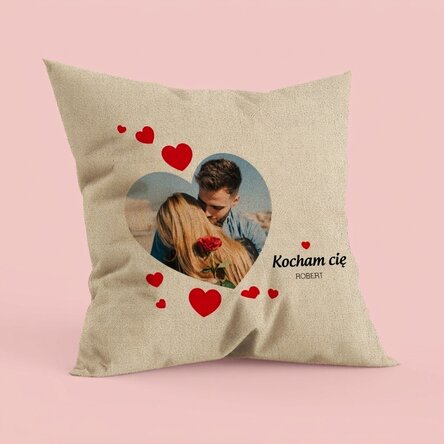 Spersonalizowana poduszka ze zdjęciem – P.S. I love you – W