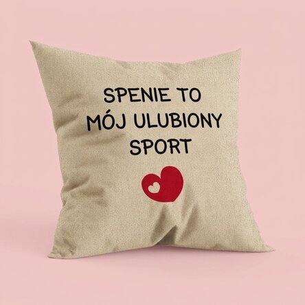 Spersonalizowana poduszka z napisem – Ulubiony sport – W