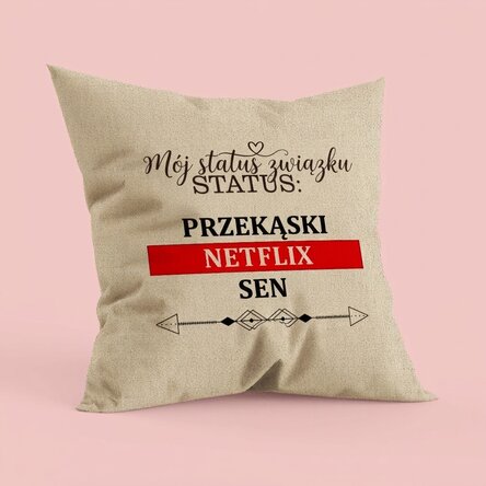 Spersonalizowana poduszka z napisem – Status związku – W