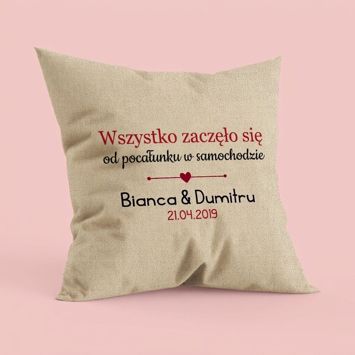 Spersonalizowana poduszka z napisem – Where it all began – In