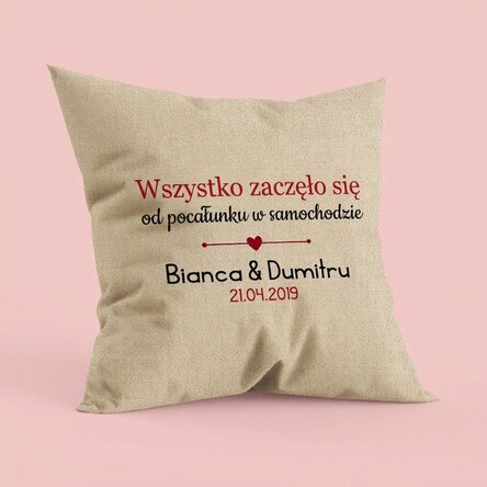 Spersonalizowana poduszka z napisem – Where it all began – In