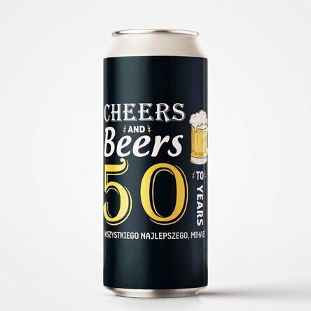 Piwo w puszce z indywidualnym nadrukiem – Cheers