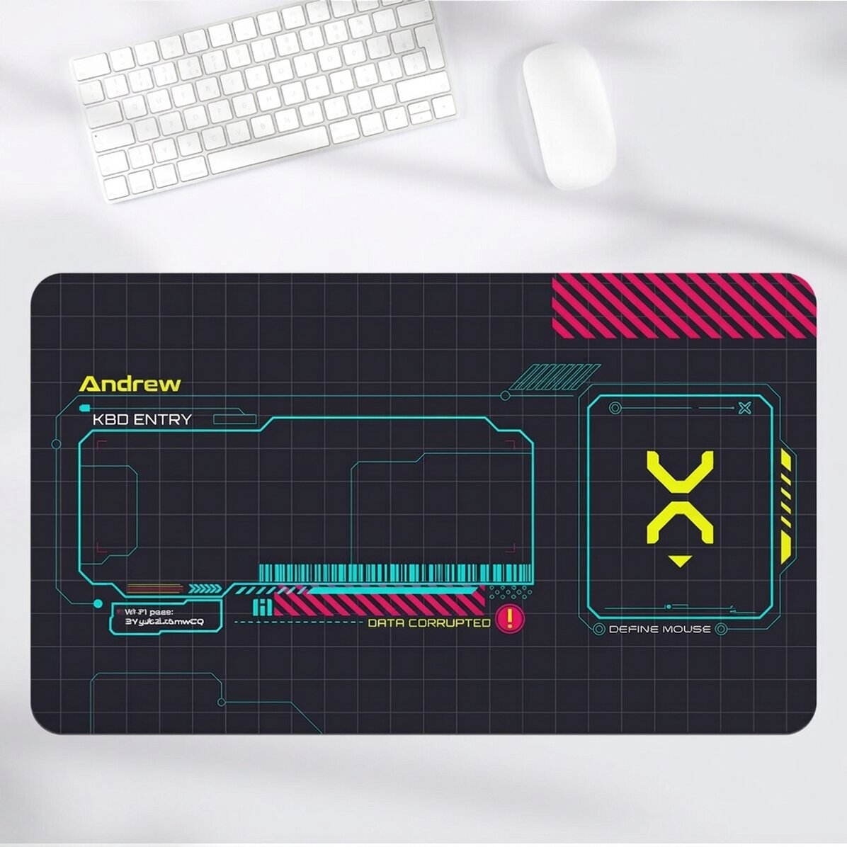 Spersonalizowana podkładka pod mysz XXL z napisem – Gaming Sci-Fi