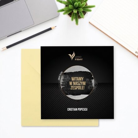 Spersonalizowana karta do zdrapania z logo i napisem – Welcome